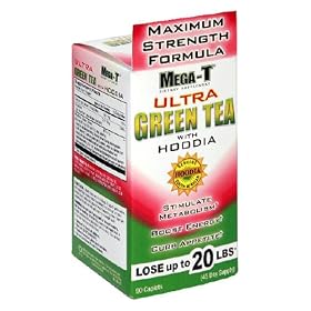 Mega-T Ultra Green Tea With Hoodia, 90 Count