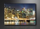 Bilder versandkostenfrei Nr.5052 auf Leinwand New York , fertig gerahmt auf Keilrahmen riesig 130 cm XXL. Lounge Bilder mit Bilderrahmen. Ausführung Poster Plakat Kunstdruck als Wandbild mit Rahmen. Günstiger als Ölbild oder Gemälde.