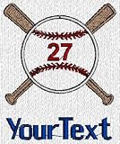 Personalized custom embroidered baseball, softball t-shirt