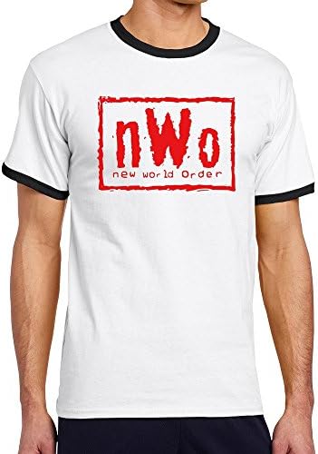 AlphaGoo Men's Red Nwo Wolfpack Wrestling Cool Contrast Color T-Shirt Black Medium