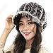 URSFUR Women's Rex Rabbit Peaked Caps Hats Multicolor