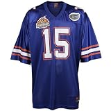 Nike Florida Gators #15 Royal Blue Youth Replica Football Jersey with 2007 BCS National Championship Game Patch