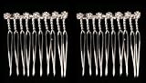 Caravan Decorated Wire Comb with swarovski Crystal Stones in Pair