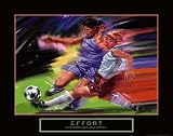 SOCCER BALL SPORTS GIRL HOME DCOR MOTIVATIONAL POSTER