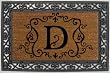 Monogram Coir Doormat Insert with Rubber Base Frame - D Monogram Coir Doormat Insert with Rubber Base Frame - D