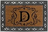 Outdoor Living : Monogram Coir Doormat Insert with Rubber Base Frame - D