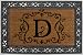 Monogram Coir Doormat Insert with Rubber Base Frame - D