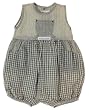 R: Contre Vents et Marees Grey And Cream Striped Sleeveless Romper 18m