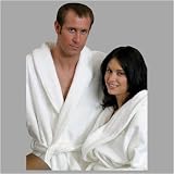Mens & Womens XXL White Terry Bathrobe. Full Length 54 Inches. Style SW1600