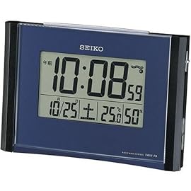 SEIKO CLOCK (セイコークロック) 目覚まし時計 電波時計 ツイン・パ 温度表示 湿度表示 SQ650K