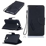 Microsoft Lumia 650 ケース UNEXTATI 高品質 PUレザー 手帳型 ケース 財布型 ウォレット型 衝撃吸収 保護カバー カード収納 ホルダー ストラップ付き 横開 スタンド機