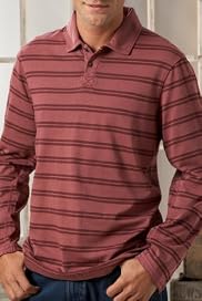 North Coast Pure Cotton Stripe Polo Shirt [T28-2451B-S]