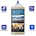 HTC One M9 Tempered Glass Screen Protector - JOTO HTC M9 0.33 mm Ballistic Glass Screen Protector Film Guard for New HTC one M9, anti oil and fingerprint, shatter proof, super transparence, HTC M9 Glass Protector (1 Pack)