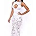 Sexy New Women Sheer Hot Bodycon Sleeveless Party Club White Long Maxi Dress Hot