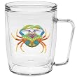 Colorful Caribbean Crab 18 oz Insulated Coffee Mug, Clear
