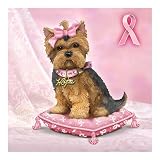 Paws For The Cause Yorkie Figurine: Breast Cancer Awareness Gift by The Hamilton Collection