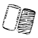 Palm Treo Pro 850 (Sprint) Snap On Protector Hard Case Image Cover Silver Zebra
