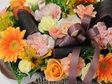 花工房花贈りエーデルワイス フラワーギフト 〔オレンジバスケット〕元気の出るビタミンカラー
