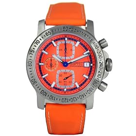 ESPRIT Men's Chronograph Orange Leather Strap Watch #ES127A2A1305282