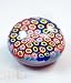 Murano Design Mouth Blown Rainbow Ex Large Size Millefiori Art Glass Paperweight PW-1115