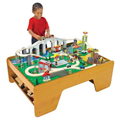 Deals Kidkraft Great Height Train Set & Train Table