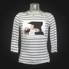 Guinness Black White Stripe Lady Drinking Tee