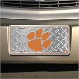 Clemson Tigers Diamond Metal License Plate