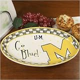 Michigan Wolverines Oval Ceramic Platter