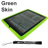 iPad Silicone Skin Brand Green fits snuggly + Includes a 4-inch eBigValue (TM) Determination Hand Strap