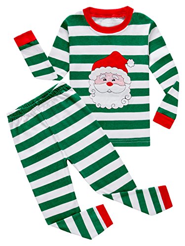 Family Feeling Little Boys Girls' Stripe Christmas Pjs Cotton Pajama Sets