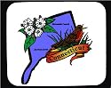 Decorated Mouse Pad with "mountain laurel", state, "american robin", "state bird", "state flower", Connecticut