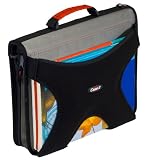 Case-it W350 X-Hugger Zipper Binder, 2-Inch Round Ring Binder with Book Holder on Front, Black, Size - 13 x 12 x 3 Inch (W-350-GRY)