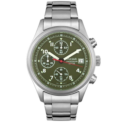 Pulsar Mens PJN307 Stainless Chronograph Watch