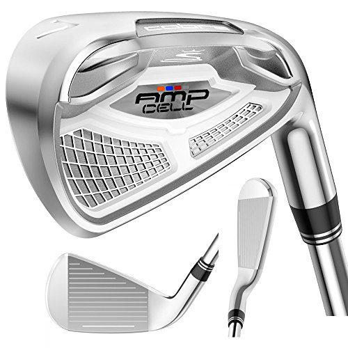 Cobra Amp Cell Men’s Silver Iron Set, Right Hand, Steel, Regular, 4GW