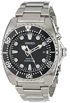 Hot Sale Seiko Men's SKA371 Kinetic Dive Silver-Tone Watch