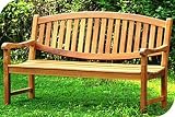 3 Seater Teak Oval Garden Bench