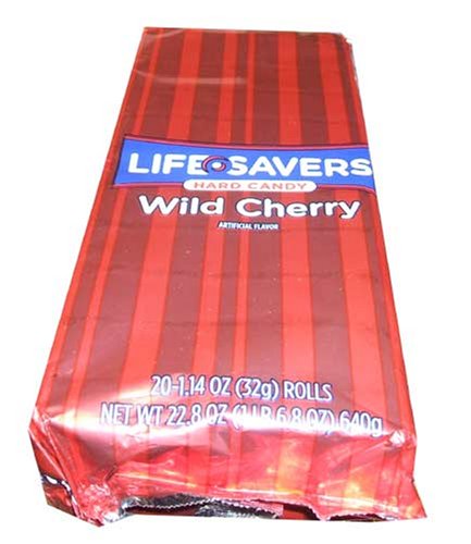 Life Savers Candy, Wild Cherry, 1.14-ounce Rolls, 14 Pieces Per Roll (Pack of 20) by Life Savers