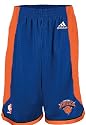 New York Knicks Royal Youth 8" Inseam NBA Replica Basketball Shorts By Adidas