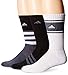 adidas Men's Cushioned Assorted Color 3-Pack Crew Socks, Black/Onix/White, Large
