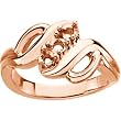 14K Rose Gold Mother's Ring - 3 Gemstone -- YOU CHOOSE THE COLORS!