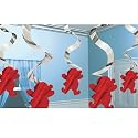 Santa Hanging Swirl Christmas Decorations, 61cms