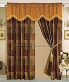 Review KingLinen  / Dynasty Chenille Patchwork Curtain Set w/ Valance