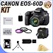 Canon EOS 60D 18 MP CMOS Digital SLR Camera w/ EF-S 18-55mm f/3.5-5.6 IS Lens W/8GB SDHC Memory Card + Extra LPE6 Battery + 58mm 3 Piece Filter Kit + SDHC Memory Card Reader + Deluxe Case w/Strap + USB Card Reader + Mini Tripod + Accessory Saver Bundle!