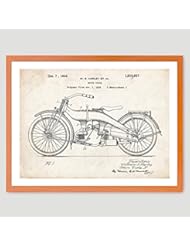 Home: HARLEY DAVIDSON 1924 MOTORCYCLE POSTER US Patent Poster Print 18x24 HD Vintage H-D Reproduction Gift - Steves Poster Store