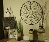 IMAGE OF Round Old World Wrought Iron Wall Grill Tuscan Grille French Country Home Decor