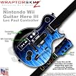 Fire Blue Flames Skin by WraptorSkinz TM fits Nintendo Wii Guitar Hero III (3) Les Paul Controller (GUITAR NOT INCLUDED)