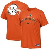 Nike University of Miami Hurricanes Orange Practice T-shirt
