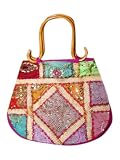Banjara Mirrors Boho Purse Sequin Embroidered Womens Sari Handbag