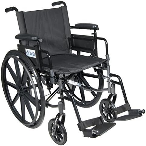 Drive Medical C418ADDASV-SF Cirrus Iv Lightweight Dual Axle Wheelchair With Adjustable Arms, Silver Vein