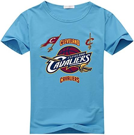 LBJY Fashion Kids Cleveland Cavaliers classic Cotton T-Shirt 4T/4Y-5Y Baby blue